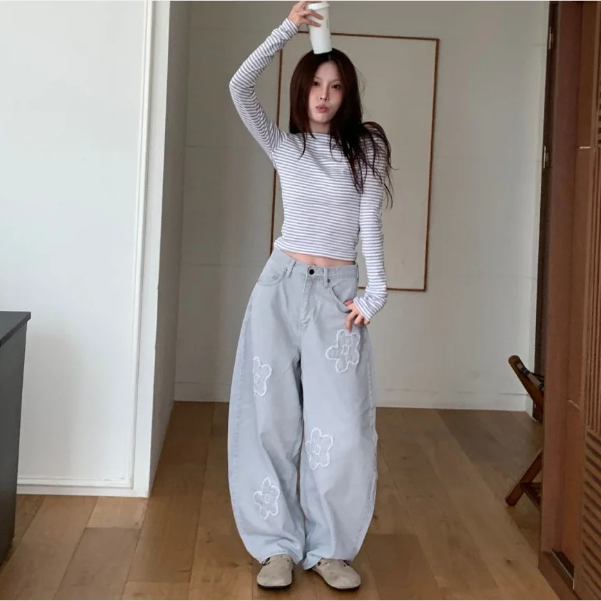 Casual Embroidered Floral Long Trousers Women's Stylish Cool Summer 2026 High Waist Cotton Denim Plant Pattern All Seasons
Casual Embroidered Floral Long Trousers Women's Stylish Cool Summer 2026 High Waist Cotton Denim Plant Pattern All Seasons