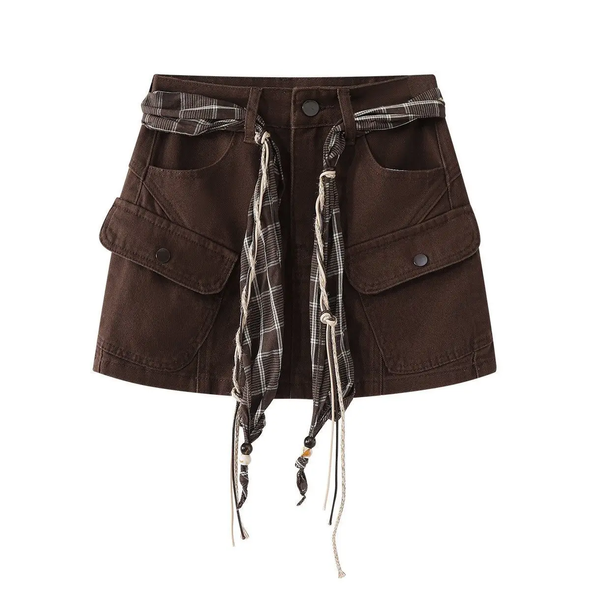 New Arrival Brown Women's Workwear Coffee-colored Denim Mini Skirt Outfit
New Arrival Brown Women's Workwear Coffee-colored Denim Mini Skirt Outfit