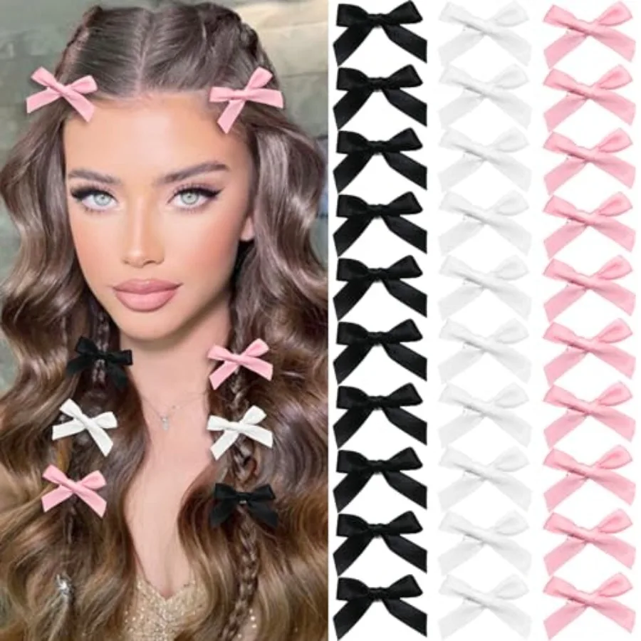 30PCS Bow Hair Clips, Satin Material Mini Bowknot Ribbons for Girls, Women Hair Accessories, Non-Slip Hair Clips Cute Barrettes
30PCS Bow Hair Clips, Satin Material Mini Bowknot Ribbons for Girls, Women Hair Accessories, Non-Slip Hair Clips Cute Barrettes