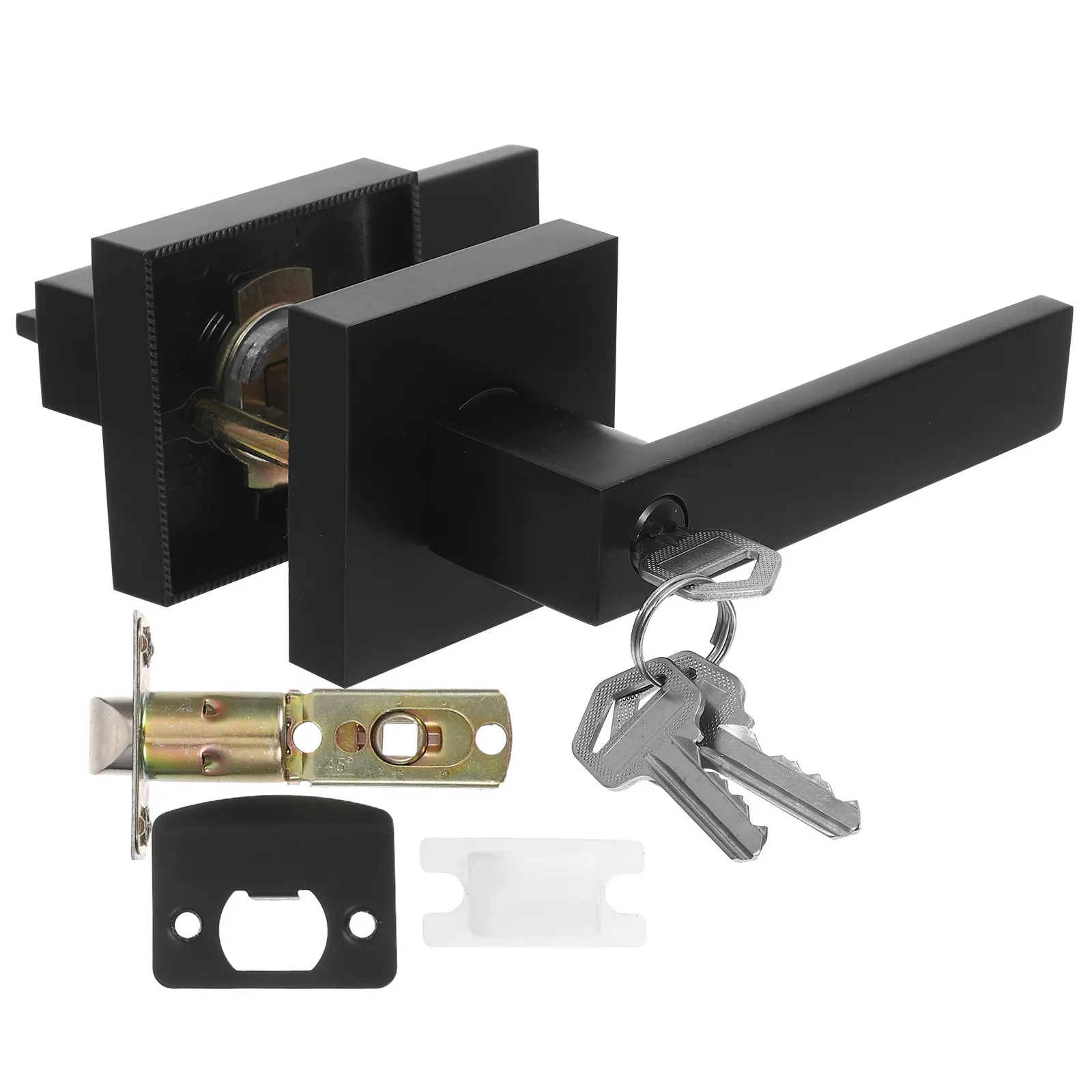 American Room Lock Aluminum Square Door Handle With Key For Bedroom Bathroom Interior Use Indoor Door Knob Lock For Home
American Room Lock Aluminum Square Door Handle With Key For Bedroom Bathroom Interior Use Indoor Door Knob Lock For Home