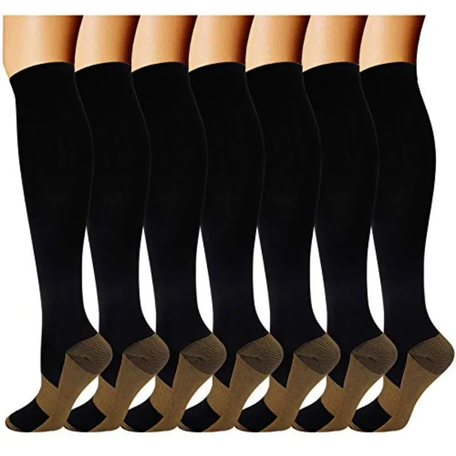7 Pairs Copper Compression Socks for Men Women 20-30 mmHg Knee High Stockings Best Support for Sports
7 Pairs Copper Compression Socks for Men Women 20-30 mmHg Knee High Stockings Best Support for Sports