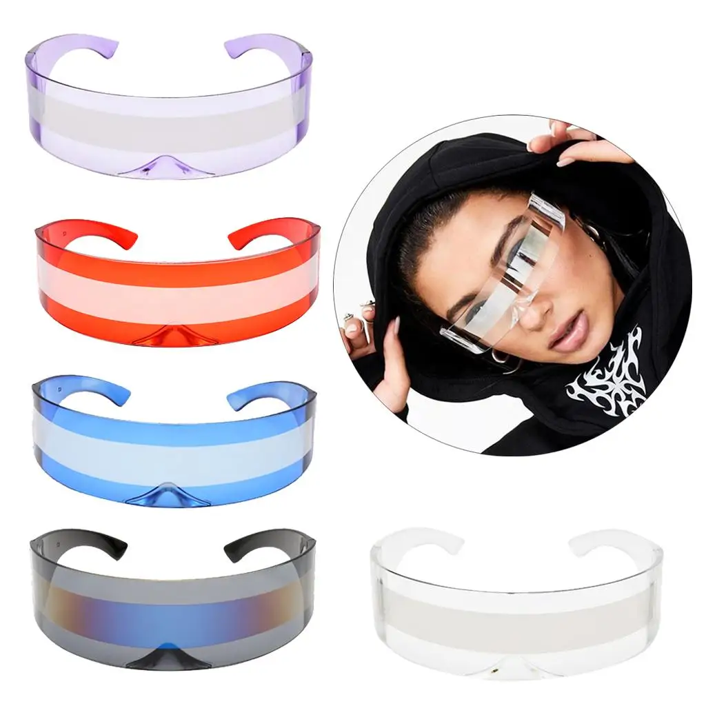 Cyber Punk Sign Neon Color Lens Plastic Warp Sunglasses Futuristic
Cyber Punk Sign Neon Color Lens Plastic Warp Sunglasses Futuristic