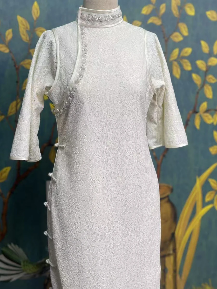 Белая кружевная юбка миди в ретро-стиле с длинными рукавами, повседневная, полированная, с эффектом плиссе, снятая с производства
Белая кружевная юбка миди в ретро-стиле с длинными рукавами, повседневная, полированная, с эффектом плиссе, снятая с производства