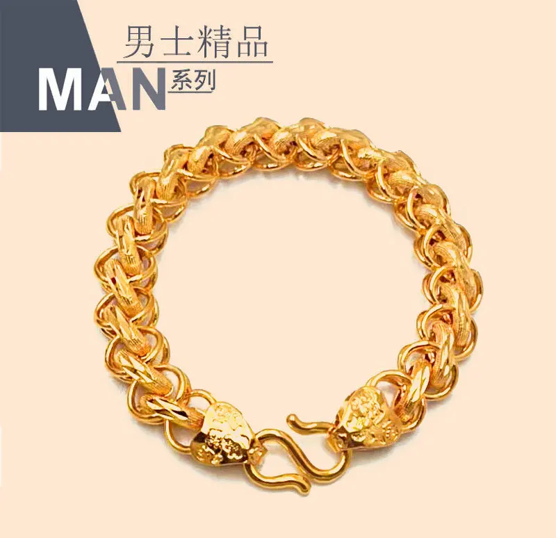 12mm 24K real gold bracelet 9999 domineering wide version bracelet Thai chain social style bracelet
12mm 24K real gold bracelet 9999 domineering wide version bracelet Thai chain social style bracelet