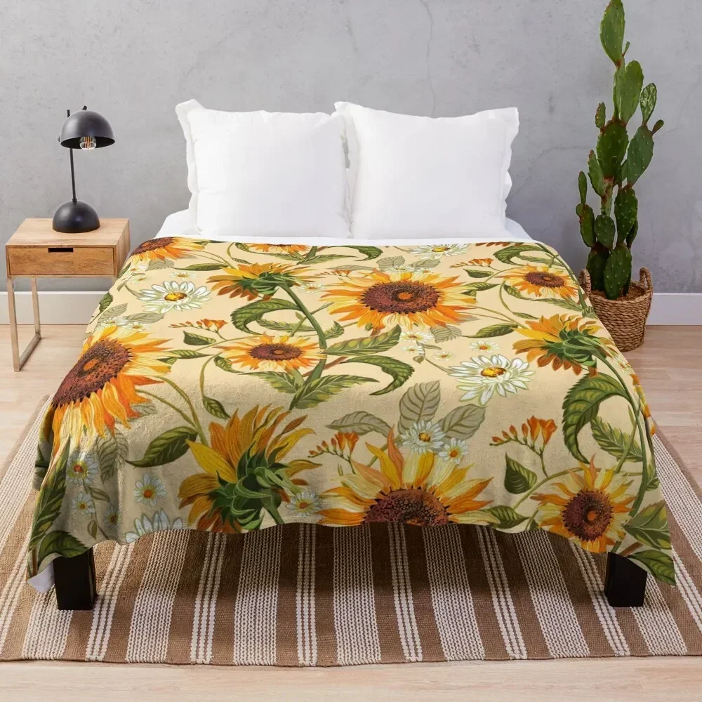 Sunflowers 70s vintage golden retro pattern, yellow and orange flowers Throw Blanket Bed Fashionable Extra Large Throw Blankets
Sunflowers 70s vintage golden retro pattern, yellow and orange flowers Throw Blanket Bed Fashionable Extra Large Throw Blankets