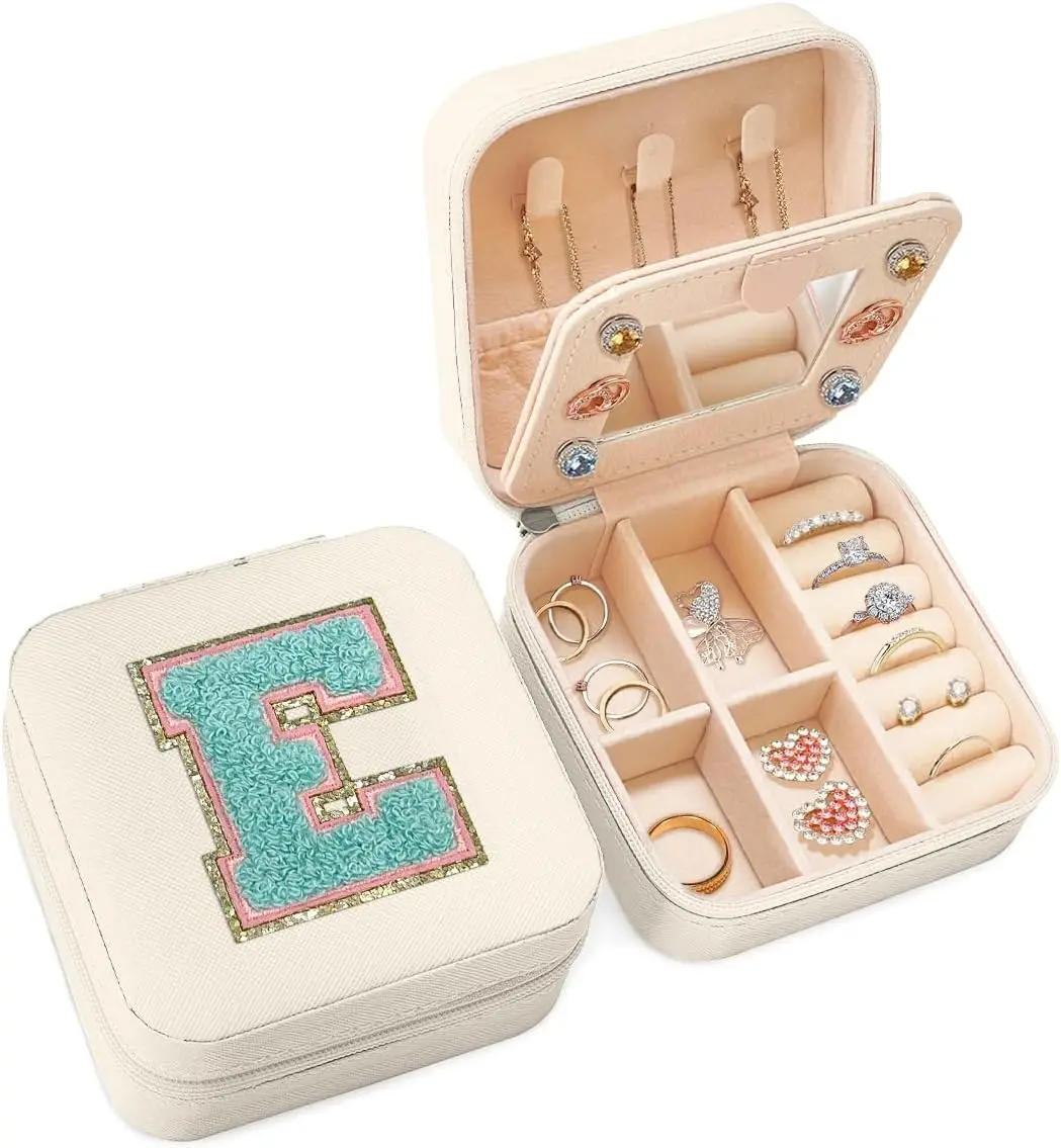 Personalized Jewelry Box, White Travel Jewelry Box with Initial E, Monogrammed Small Jewelry Case Organizer for Girls Teen Tween Kids Women, Mini Travel Essentials Gifts for Birthday Christmas
Personalized Jewelry Box, White Travel Jewelry Box with Initial E, Monogrammed Small Jewelry Case Organizer for Girls Teen Tween Kids Women, Mini Travel Essentials Gifts for Birthday Christmas