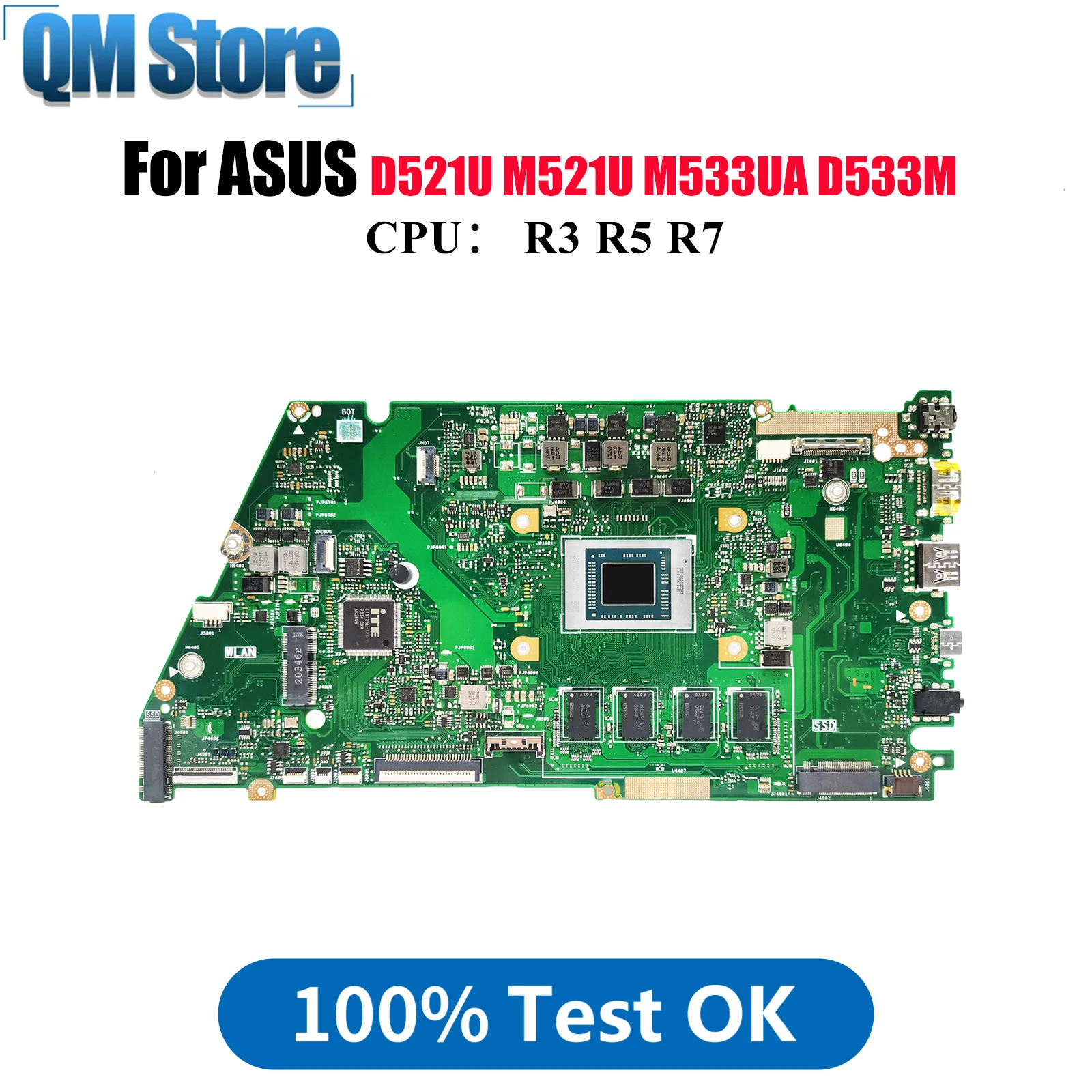 X521UA Материнская плата для ноутбука ASUS VivoBook M533UA X521U X521UAY X521UA D521U M521U D533M Материнская плата для ноутбука с процессором R3 R5 R7
X521UA Материнская плата для ноутбука ASUS VivoBook M533UA X521U X521UAY X521UA D521U M521U D533M Материнская плата для ноутбука с процессором R3 R5 R7