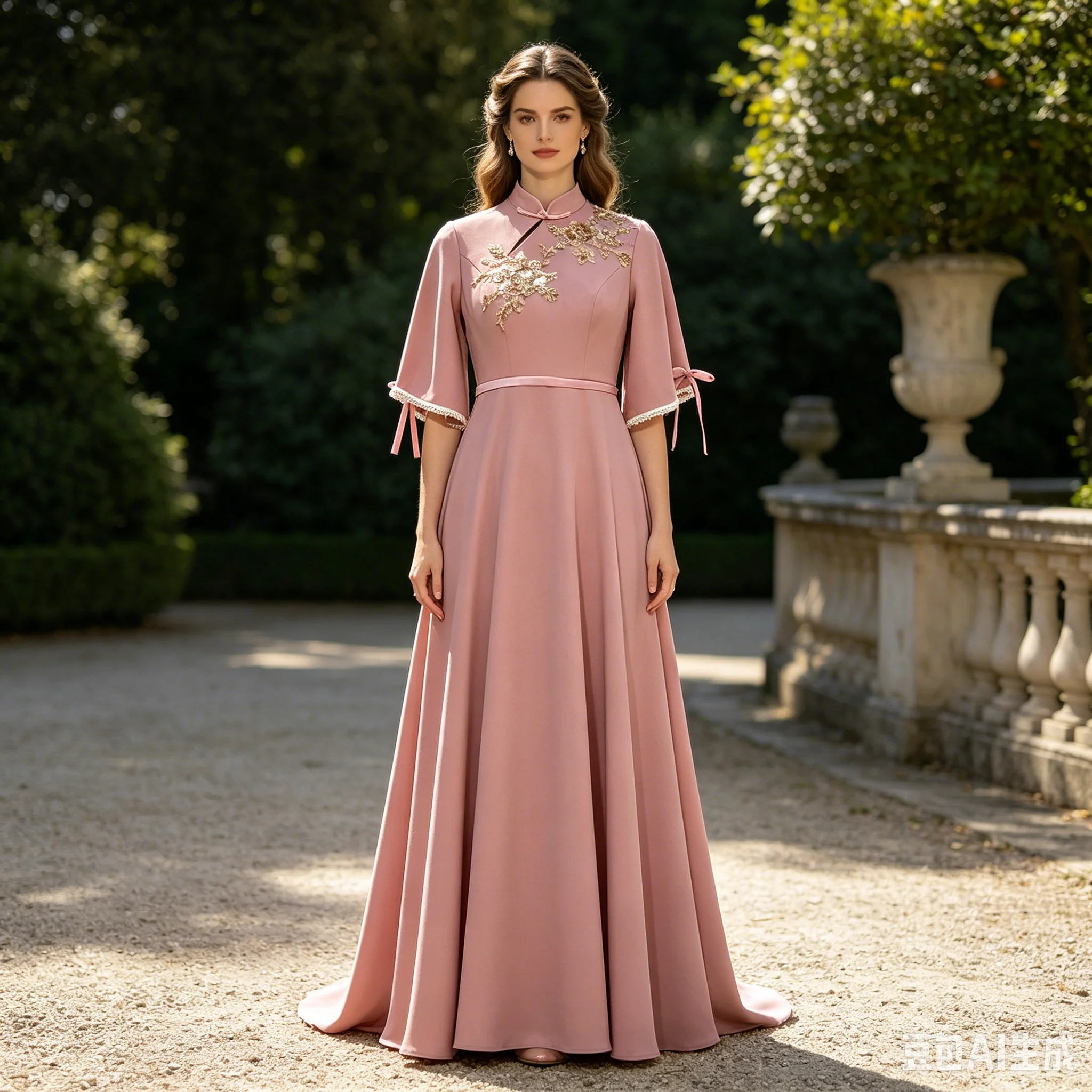 It's Yiiya Customized Evening Dress pink Modest High Collar Half Sleeves A-line Floor Length Plus size Woman Party FOrmal Gown
It's Yiiya Customized Evening Dress pink Modest High Collar Half Sleeves A-line Floor Length Plus size Woman Party FOrmal Gown
