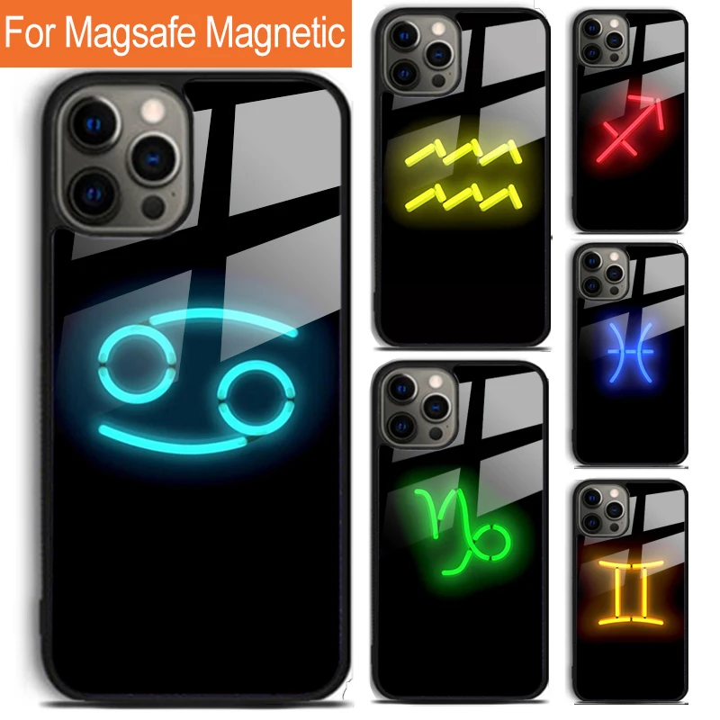 Чехол для телефона с неоновыми знаками Зодиака для iPhone 16 15 14 13 12 11 Pro Max Plus Magsafe, Магнитный чехол с беспроводной зарядкой
Чехол для телефона с неоновыми знаками Зодиака для iPhone 16 15 14 13 12 11 Pro Max Plus Magsafe, Магнитный чехол с беспроводной зарядкой