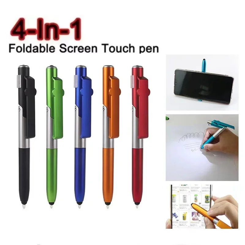 4 in 1 Folding Ballpoint Pen Screen Stylus Pen Universal Mini Multi-function Capacitive Touch Pen With LED Lamp For Tablet Phone
4 in 1 Folding Ballpoint Pen Screen Stylus Pen Universal Mini Multi-function Capacitive Touch Pen With LED Lamp For Tablet Phone