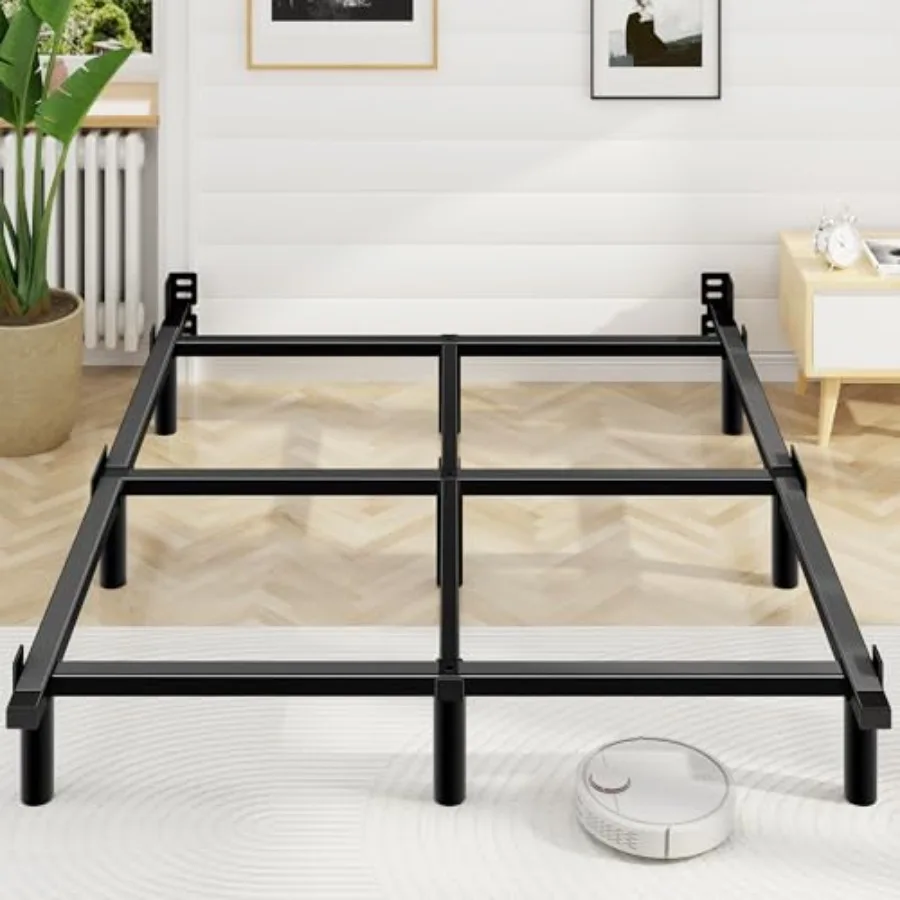 Queen Bed Frame 7 Inch Basics Metal Bed Frame Heavy Duty 9-Leg Base for Box Spring and Mattress Noise-Free Easy Assembly Black
Queen Bed Frame 7 Inch Basics Metal Bed Frame Heavy Duty 9-Leg Base for Box Spring and Mattress Noise-Free Easy Assembly Black