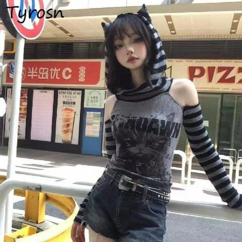 Майки, топы, женские тонкие винтажные весенне-летние вязаные лоскутные полосатые полые топы в японском стиле с капюшоном, модная уличная одежда, новинка
Майки, топы, женские тонкие винтажные весенне-летние вязаные лоскутные полосатые полые топы в японском стиле с капюшоном, модная уличная одежда, новинка