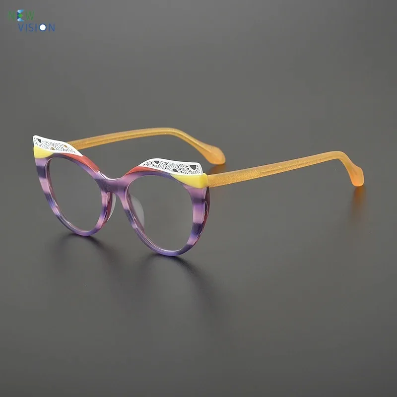 2025 New Acetate Eyeglass Frame for Women Retro Colored Cat Eye Optical Glasses Classics Men Support Myopia Prescription Lenses
2025 New Acetate Eyeglass Frame for Women Retro Colored Cat Eye Optical Glasses Classics Men Support Myopia Prescription Lenses