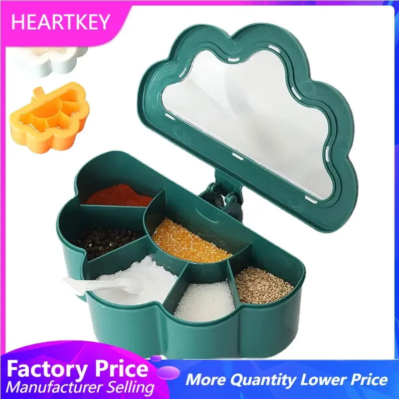 Seasoning Jar Multi-functional Plastic Storage Seasoning Box Multi Grid Salt Jar Pepper Sugar Bowl Spice Condiment Container 
Seasoning Jar Multi-functional Plastic Storage Seasoning Box Multi Grid Salt Jar Pepper Sugar Bowl Spice Condiment Container