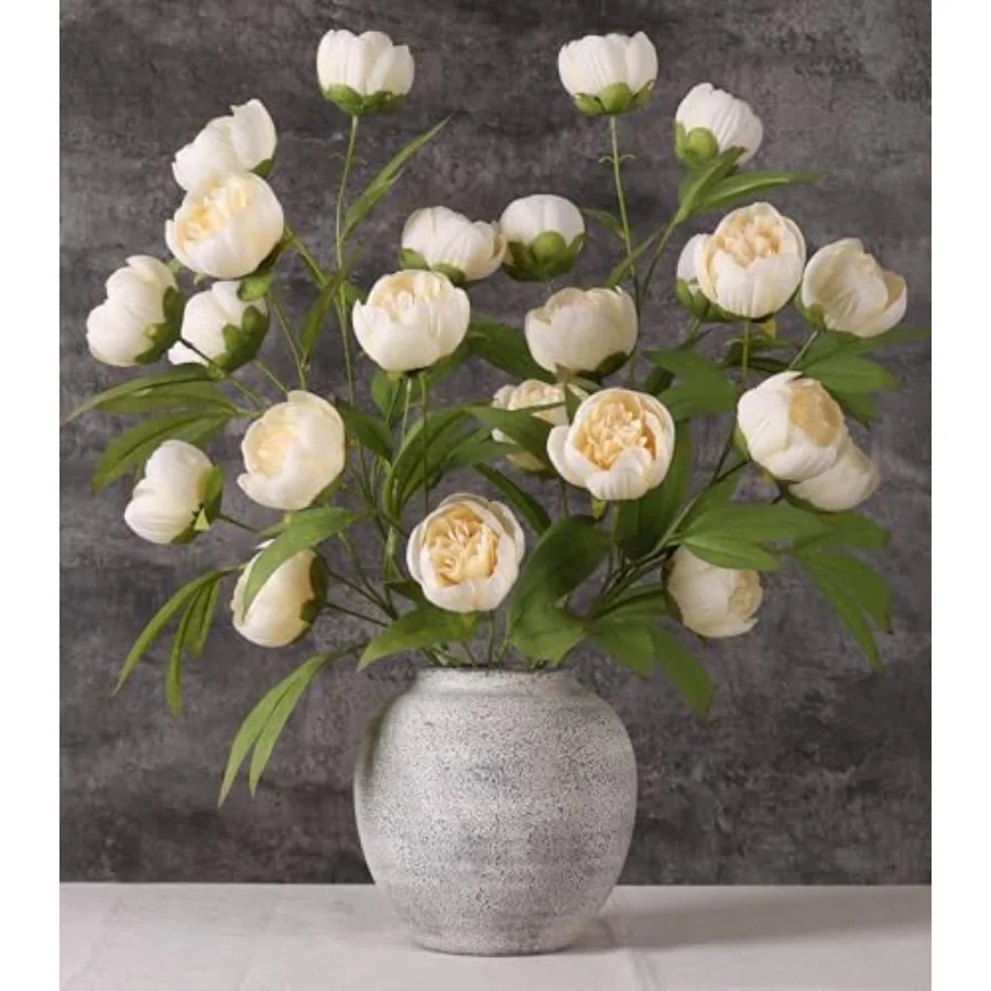 6 Pcs 27" Faux Silk Artificial Peony Flowers, Fake Peony Branches for Vase DIY Bouquet Centerpieces Wedding Shower Decorations
6 Pcs 27" Faux Silk Artificial Peony Flowers, Fake Peony Branches for Vase DIY Bouquet Centerpieces Wedding Shower Decorations