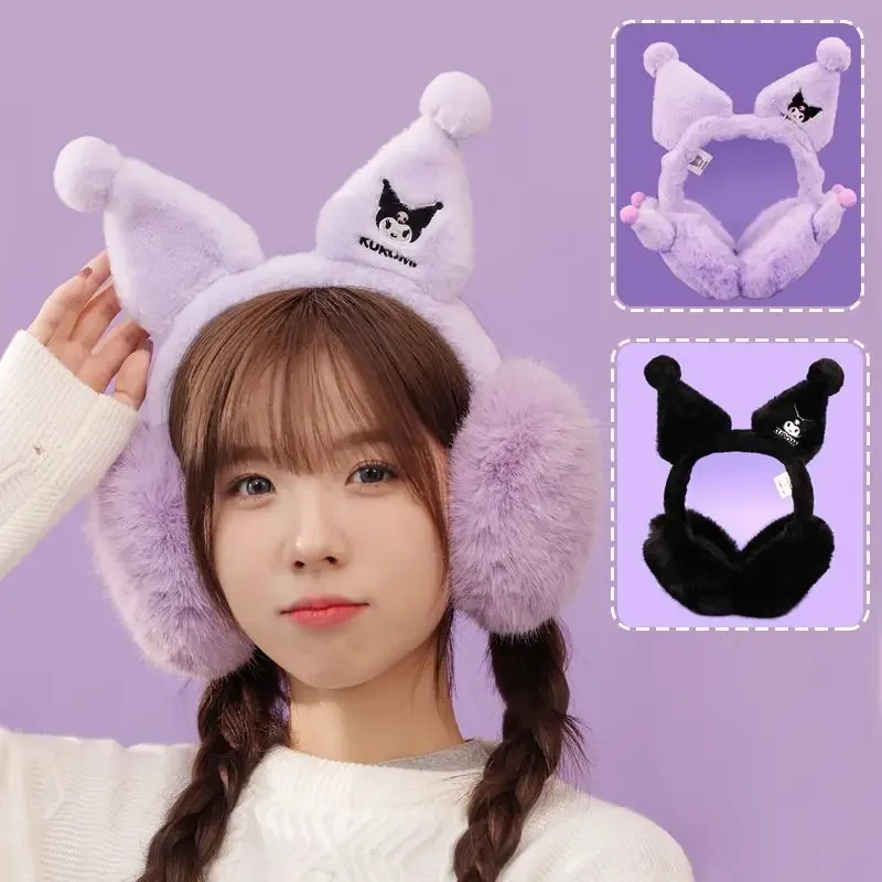 Sanrio Kuromi animation peripherals cute kawaii style girls winter cold-proof plush warm all-inclusive creative folding earmuffs
Sanrio Kuromi animation peripherals cute kawaii style girls winter cold-proof plush warm all-inclusive creative folding earmuffs