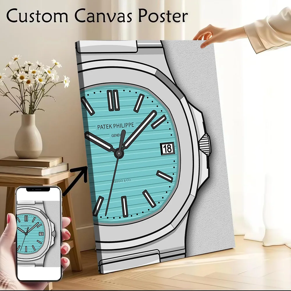 Patek Philippe Cyan Blue Watch Canvas Poster Customizable Printed Canvas Painting Wall Art for Fans Room Ornaments Wand Deko
Patek Philippe Cyan Blue Watch Canvas Poster Customizable Printed Canvas Painting Wall Art for Fans Room Ornaments Wand Deko