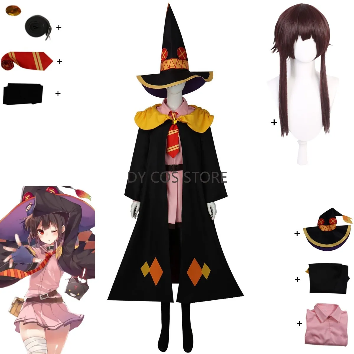 Аниме God's Blessing on This Wonderful World Season Megumin Косплей Костюм JK Униформа Сексуальная Юбка Плащ Шляпа Парик Женский Костюм Для Вечеринки
Аниме God's Blessing on This Wonderful World Season Megumin Косплей Костюм JK Униформа Сексуальная Юбка Плащ Шляпа Парик Женский Костюм Для Вечеринки