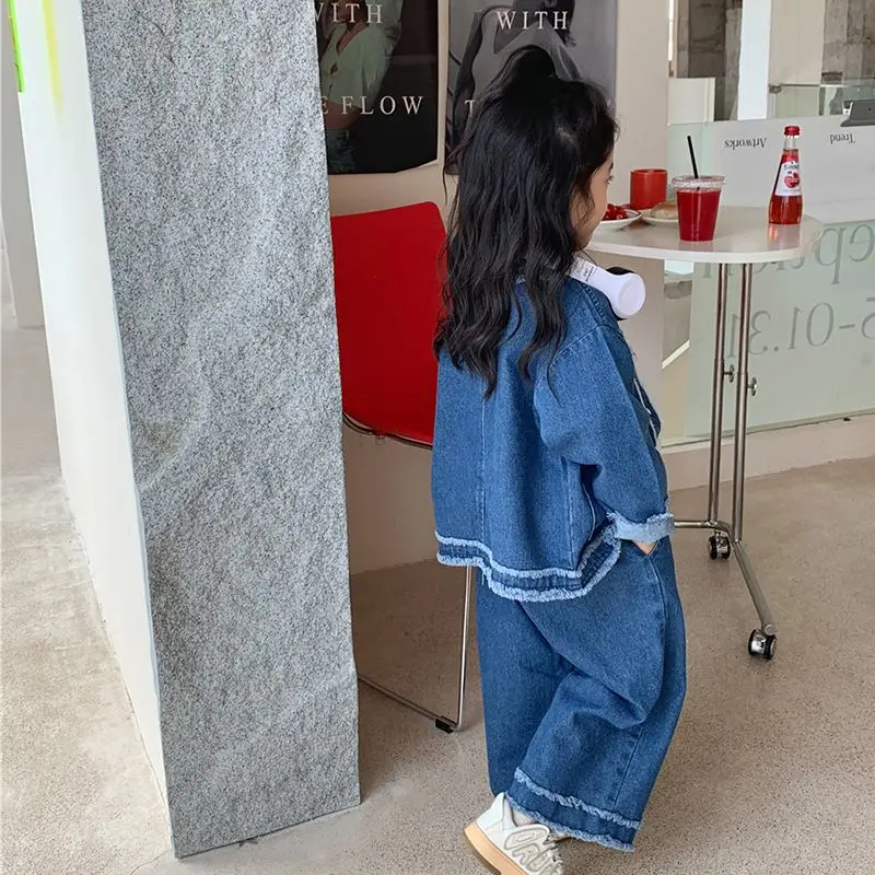 Girls' Spring Suits 2023 New Children Middle and Big Children Girls Spring and Autumn Baby Denim Wear
Girls' Spring Suits 2023 New Children Middle and Big Children Girls Spring and Autumn Baby Denim Wear