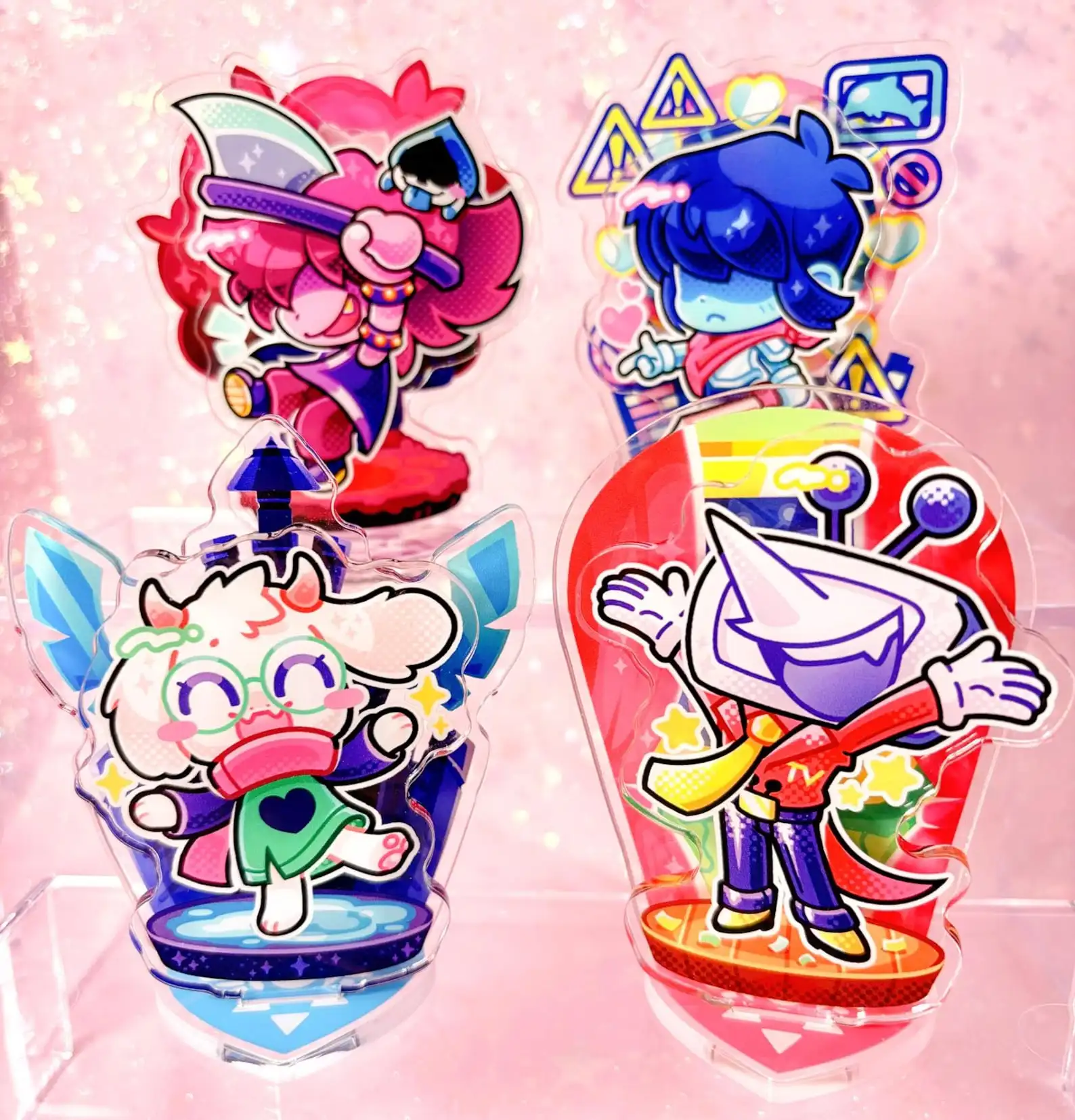 Deltarune Standees - Kris Susie Ralsei TennaMaterial Acrylic Important Notes Clean with a soft cloth avoid harsh chemicals or
Deltarune Standees - Kris Susie Ralsei TennaMaterial Acrylic Important Notes Clean with a soft cloth avoid harsh chemicals or