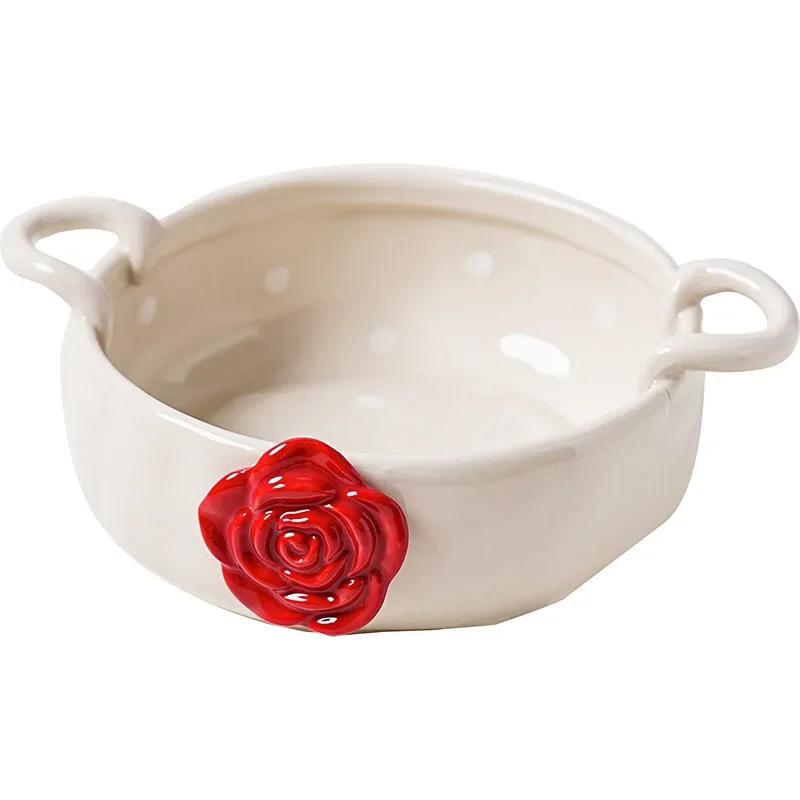 French Retro Dot Rose Tableware Household Underglaze Color Ceramic Salad Bowl Double Ear Bowl Dim Sum Baking Tray Mug Ordering
French Retro Dot Rose Tableware Household Underglaze Color Ceramic Salad Bowl Double Ear Bowl Dim Sum Baking Tray Mug Ordering
