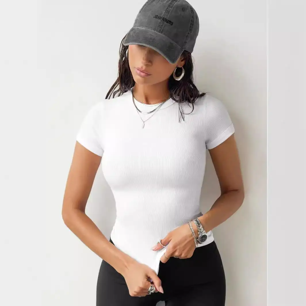 New Women's Clothing New Ribbed Slim Fit Hot Girl Top Solid Color Basic Short Sleeve T-Shirt
New Women's Clothing New Ribbed Slim Fit Hot Girl Top Solid Color Basic Short Sleeve T-Shirt