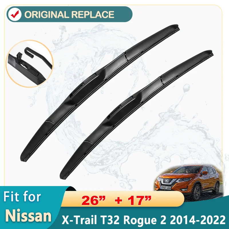 For Nissan X-Trail T32 Rogue 2 2014-2022 Car Front Rear Wiper Blades Soft Rubber Windscreen Wipers Auto Windshield 26"+17"
For Nissan X-Trail T32 Rogue 2 2014-2022 Car Front Rear Wiper Blades Soft Rubber Windscreen Wipers Auto Windshield 26"+17"
