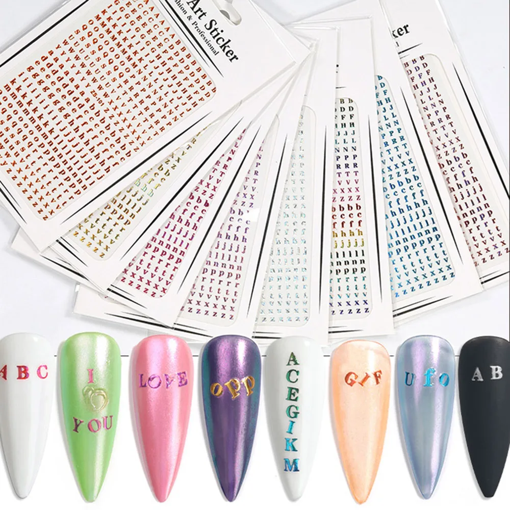 1Pcs Creative 26 Alphabets Nails Sticker Manicure Adhesive Decal 3D Back Glue Nail Decal Letter DIY Nail Art Decorations
1Pcs Creative 26 Alphabets Nails Sticker Manicure Adhesive Decal 3D Back Glue Nail Decal Letter DIY Nail Art Decorations