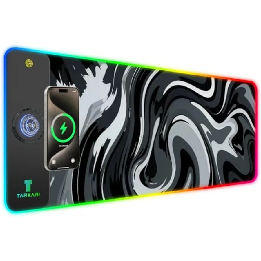 Magnetic Wireless Charging RGB Mouse Pad, Large Gaming Desk Mat Waterproof, 31.5"x11.8" Mousepad, Ultra-Smooth Surface, Non-Sli
Magnetic Wireless Charging RGB Mouse Pad, Large Gaming Desk Mat Waterproof, 31.5"x11.8" Mousepad, Ultra-Smooth Surface, Non-Sli