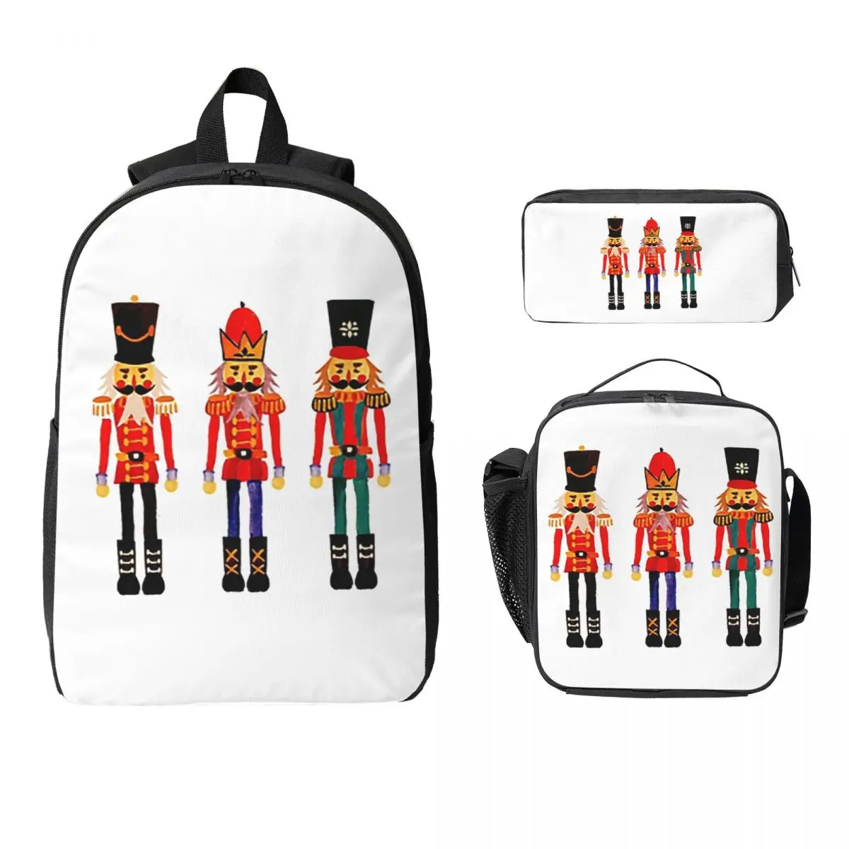 Christmas Nutcracker Backpack Student Boys Girls BookBag School Bag Laptop Shoulder Bags 3ps Insulated Lunch Bag Pencil Case
Christmas Nutcracker Backpack Student Boys Girls BookBag School Bag Laptop Shoulder Bags 3ps Insulated Lunch Bag Pencil Case