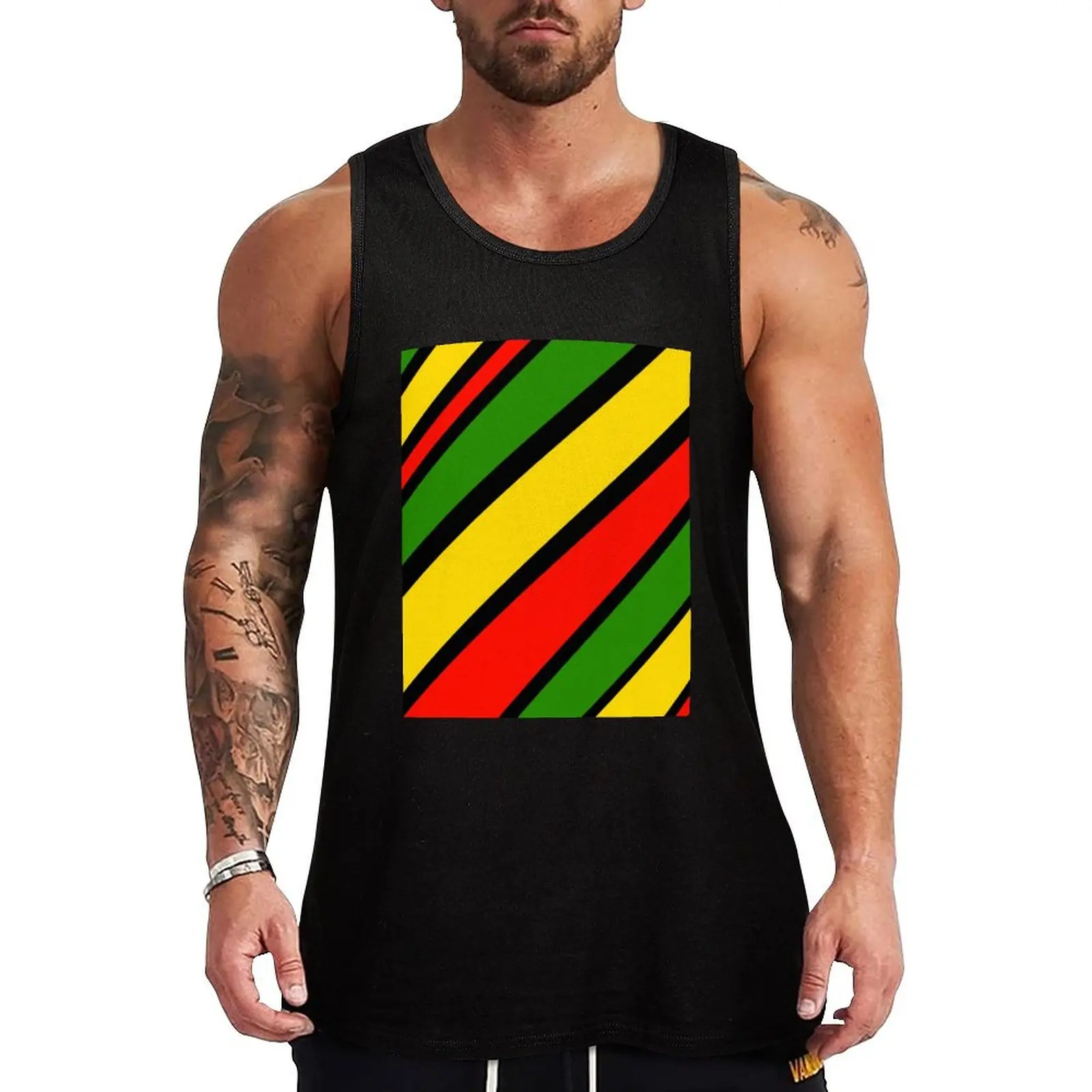 Reggae stripes Tank Top Simple Basic Tank Top Regular Fit Sleeveless Shirt
Reggae stripes Tank Top Simple Basic Tank Top Regular Fit Sleeveless Shirt