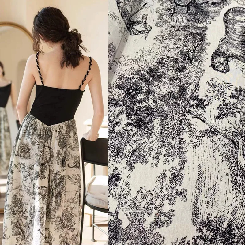 Fashion Black And White Animal Jungle Printed Double Crepe Silk Fabric For Woman Summer Dress Blouse Pants DIY Cloth Sewing
Fashion Black And White Animal Jungle Printed Double Crepe Silk Fabric For Woman Summer Dress Blouse Pants DIY Cloth Sewing