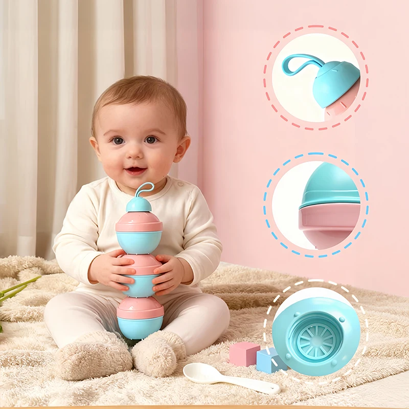 Reusable plastic baby formula storage container, portable baby snack box, easy to carry and store
Reusable plastic baby formula storage container, portable baby snack box, easy to carry and store