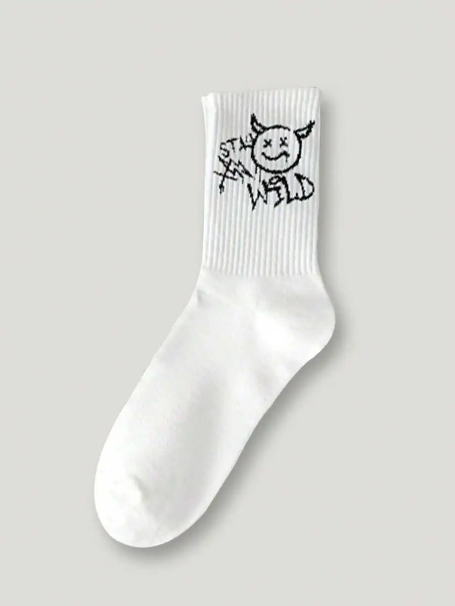 5 Pairs Men Crew Socks With Ghost Face Graphic, White Black, Casual Sports Wear
5 Pairs Men Crew Socks With Ghost Face Graphic, White Black, Casual Sports Wear
