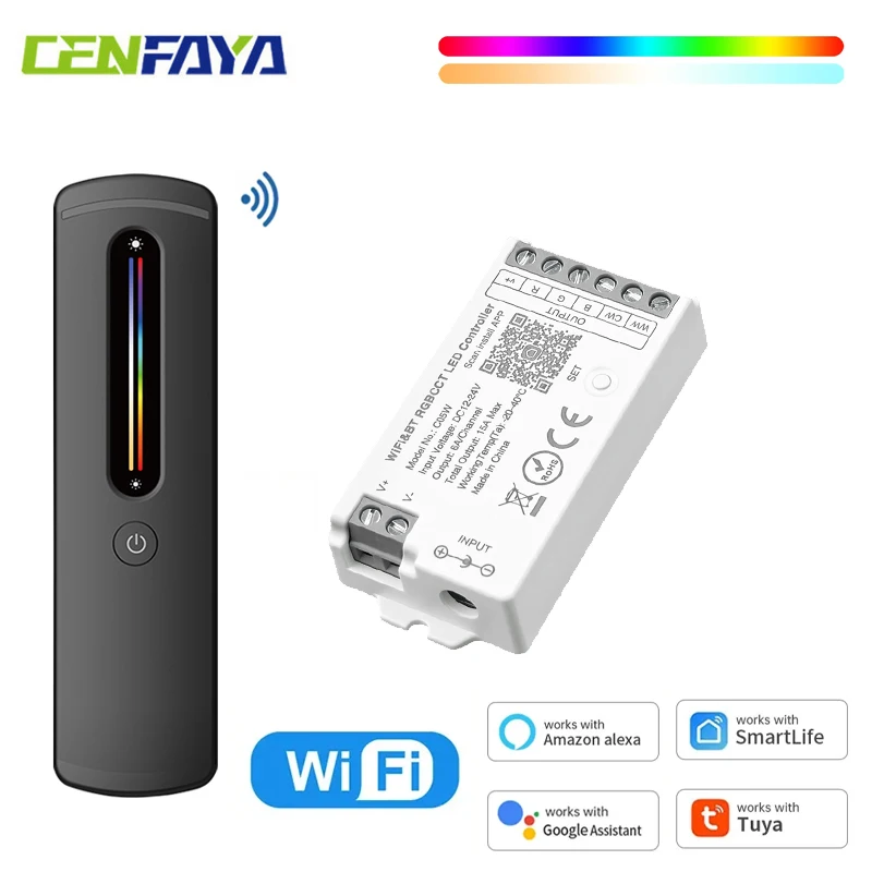 Smart WiFi Bluetooth RGB RGBW LED Controller 16M Colors 2700 6500K CCT 5A Music Sync Voice Control App Remote Tuya Smart Life
Smart WiFi Bluetooth RGB RGBW LED Controller 16M Colors 2700 6500K CCT 5A Music Sync Voice Control App Remote Tuya Smart Life