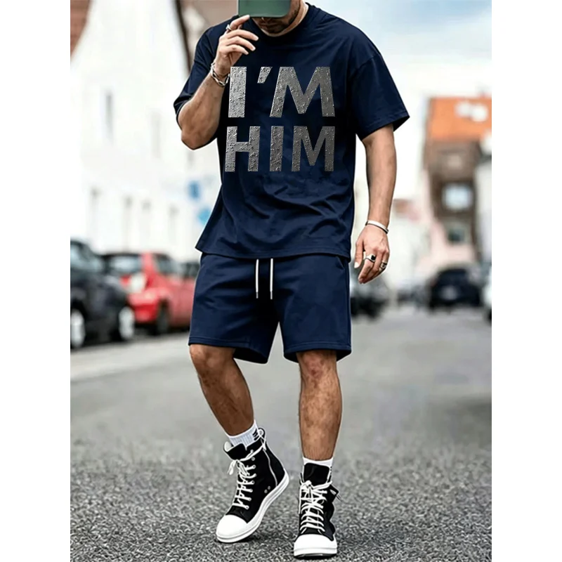 Men's "I'M HIM" Print T-Shirt & Mesh Shorts Set, Casual 2-Piece Outfit, Summer Streetwear, EU Size Available
Men's "I'M HIM" Print T-Shirt & Mesh Shorts Set, Casual 2-Piece Outfit, Summer Streetwear, EU Size Available