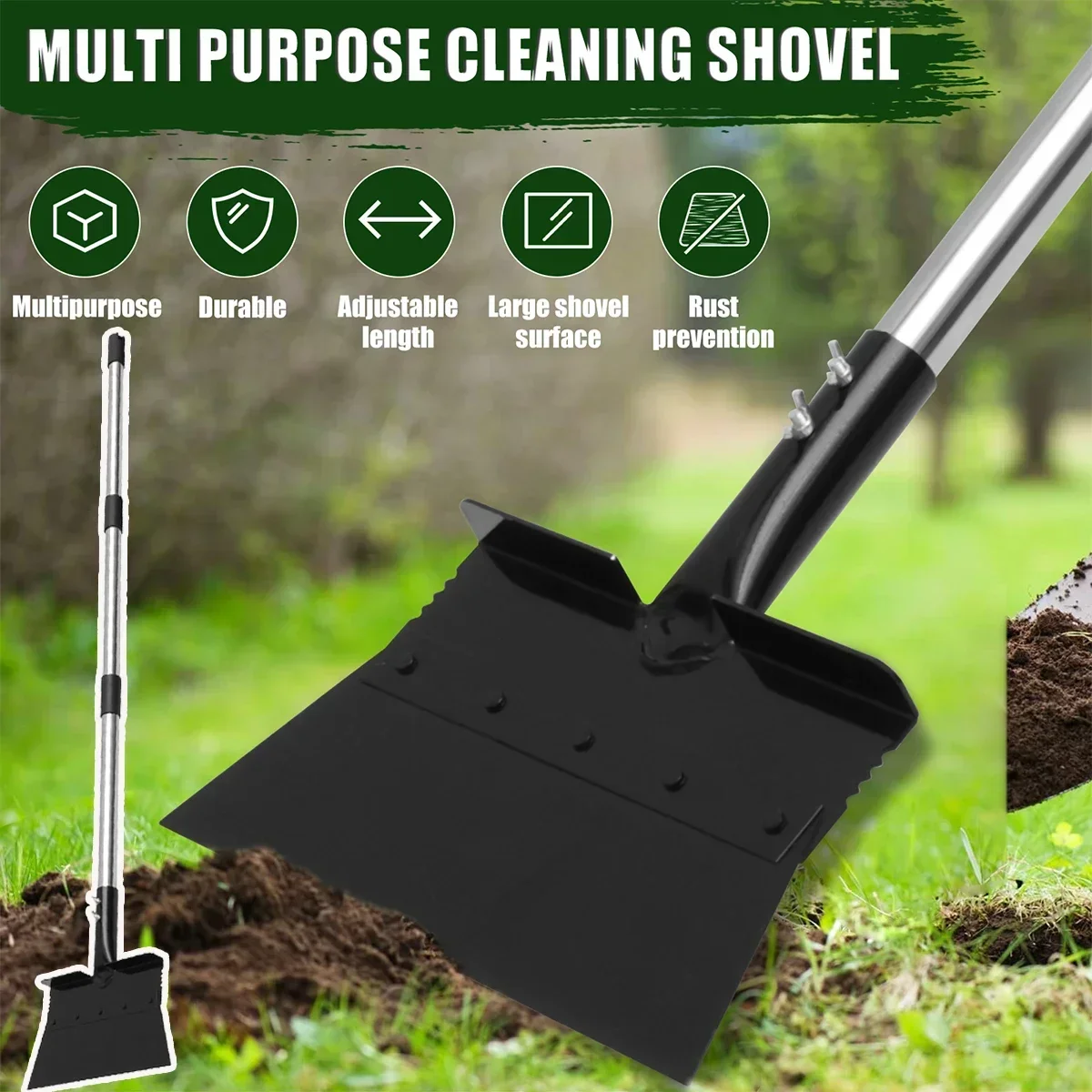 Garden Cleaning Shovel 47inch Adjustable Handle Rustproof Manganese Steel Weed Scraper Planting Weeding Courtyard Farm Tool
Garden Cleaning Shovel 47inch Adjustable Handle Rustproof Manganese Steel Weed Scraper Planting Weeding Courtyard Farm Tool