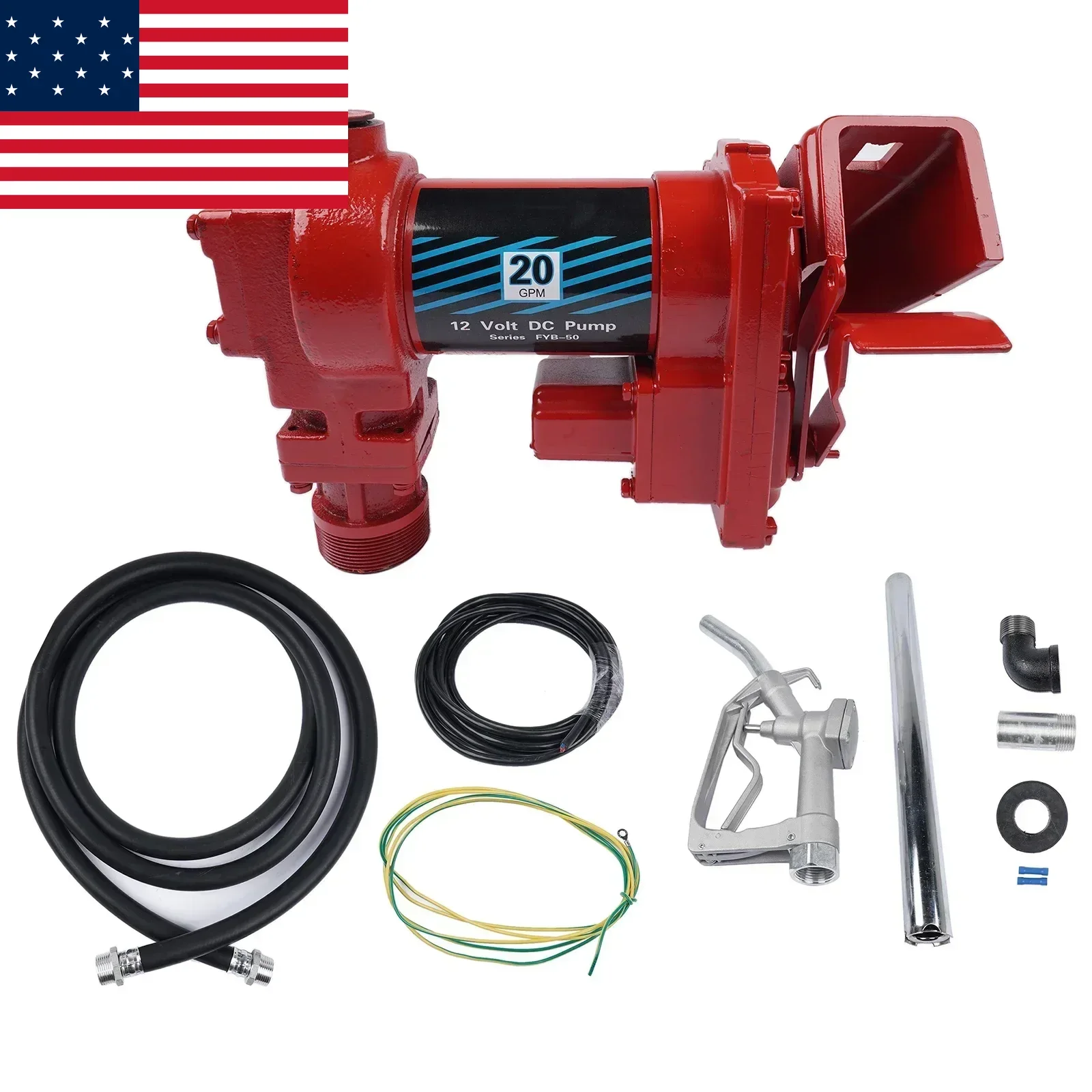 AP03 12V 20GMP Fuel Transfer Pump+Nozzle Kit Transfer of Gasoline Diesel Kerosene Red/Yellow/Blue
AP03 12V 20GMP Fuel Transfer Pump+Nozzle Kit Transfer of Gasoline Diesel Kerosene Red/Yellow/Blue