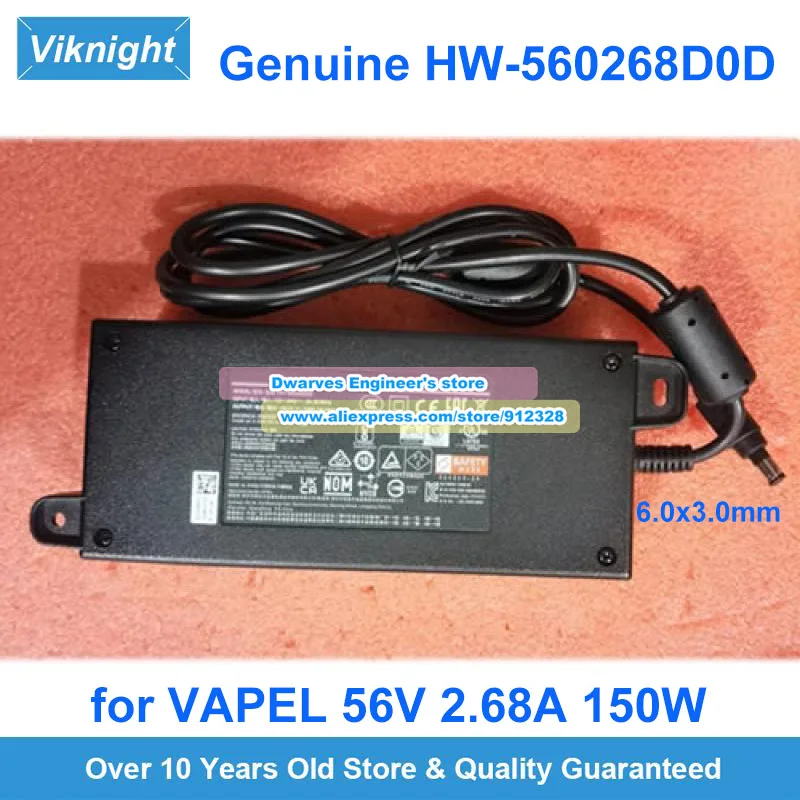 Genuine AD151M56-1P1 HW-560268D0D AC Adapter 56V 2.68A for Huawei FTTR ATB3118 ATB3119 ATB3120 S5735S-L8P4S
Genuine AD151M56-1P1 HW-560268D0D AC Adapter 56V 2.68A for Huawei FTTR ATB3118 ATB3119 ATB3120 S5735S-L8P4S