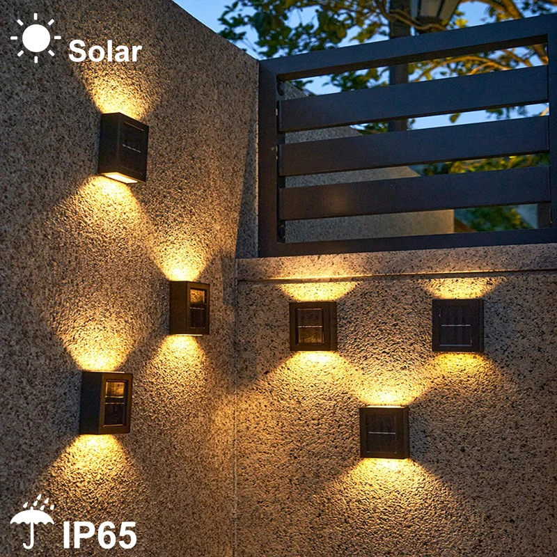 2/4LED Solar Wall Lamp Outdoor Waterproof Up and Down Luminous Lighting Garden Decoration Solar Light Stairs Fence Sunlight Lamp
2/4LED Solar Wall Lamp Outdoor Waterproof Up and Down Luminous Lighting Garden Decoration Solar Light Stairs Fence Sunlight Lamp