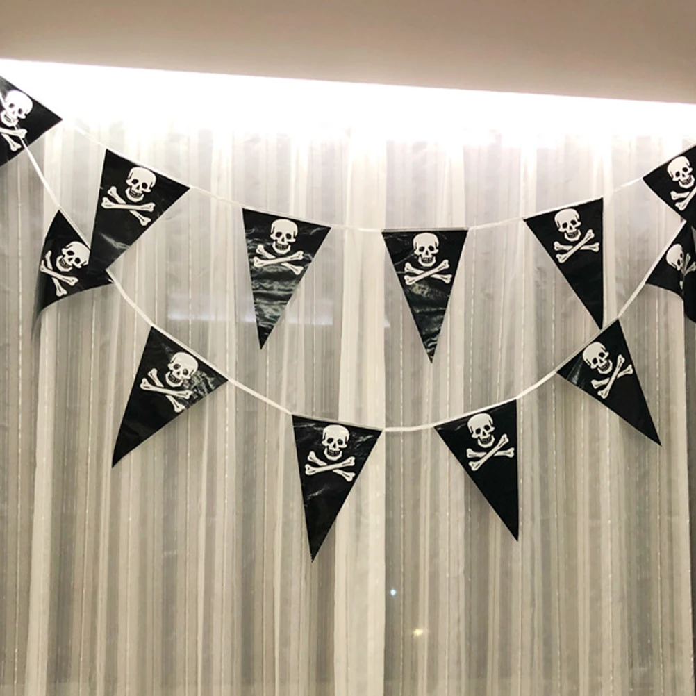 1 set Skull Flag String Halloween Banner Pirate Party Decorations Haunted House Ghost Festival Carnival Flag Banner Pendant
1 set Skull Flag String Halloween Banner Pirate Party Decorations Haunted House Ghost Festival Carnival Flag Banner Pendant