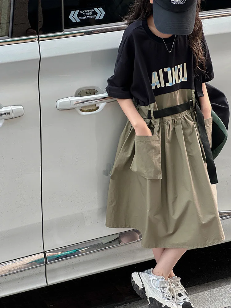 Girls' Summer Dress New Casual Short Sleeve Patchwork Cargo Dress3-8Wholesale for Young Children
Girls' Summer Dress New Casual Short Sleeve Patchwork Cargo Dress3-8Wholesale for Young Children