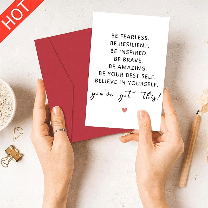 Motivational Affirmation Greeting Card, Be Fearless Brave Inspired Encouragement Card, Positive Self Love Note Card for Friends
Motivational Affirmation Greeting Card, Be Fearless Brave Inspired Encouragement Card, Positive Self Love Note Card for Friends