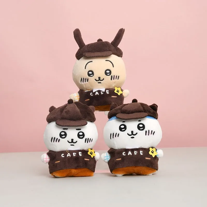 13cm Cute Cartoon Kawaii Coffee shop assistant Chiikawa Hachiware Usagi Plush Doll Keychain Bag Pendant Toy Gift
13cm Cute Cartoon Kawaii Coffee shop assistant Chiikawa Hachiware Usagi Plush Doll Keychain Bag Pendant Toy Gift
