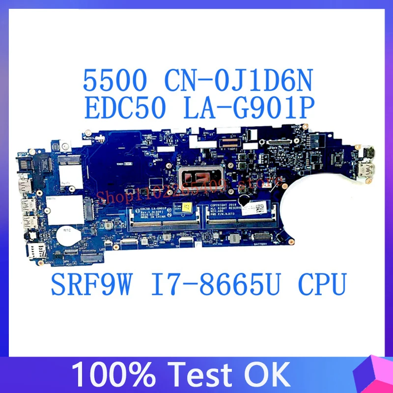 CN-0J1D6N 0J1D6N J1D6N Материнская плата для Dell Latitude 5500 EDC50 LA-G901P Материнская плата для ноутбука с процессором SRF9W I7-8665U 100% протестировано хорошо
CN-0J1D6N 0J1D6N J1D6N Материнская плата для Dell Latitude 5500 EDC50 LA-G901P Материнская плата для ноутбука с процессором SRF9W I7-8665U 100% протестировано хорошо