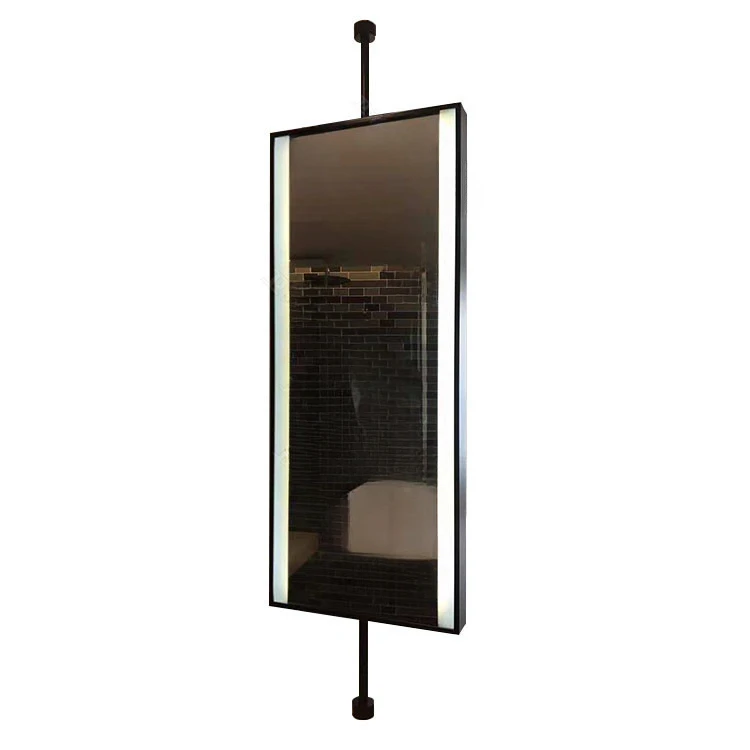 Stainless steel frame bathroom intelligent rotating mirror LED light white double-sided mirror
Stainless steel frame bathroom intelligent rotating mirror LED light white double-sided mirror
