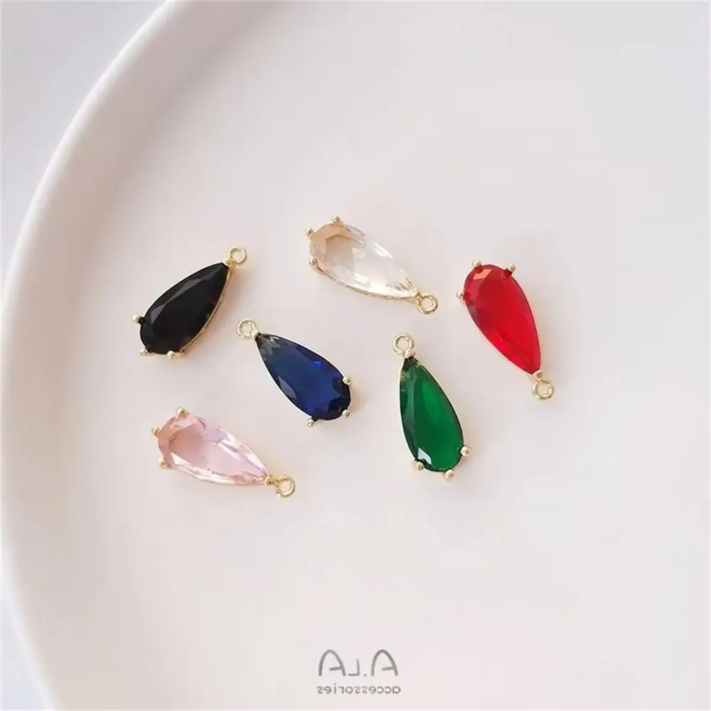 14K Gold-coated Zircon Long Drop Pendant Handmade DIY Necklace Bracelet Pendant Earrings Accessories K189
14K Gold-coated Zircon Long Drop Pendant Handmade DIY Necklace Bracelet Pendant Earrings Accessories K189