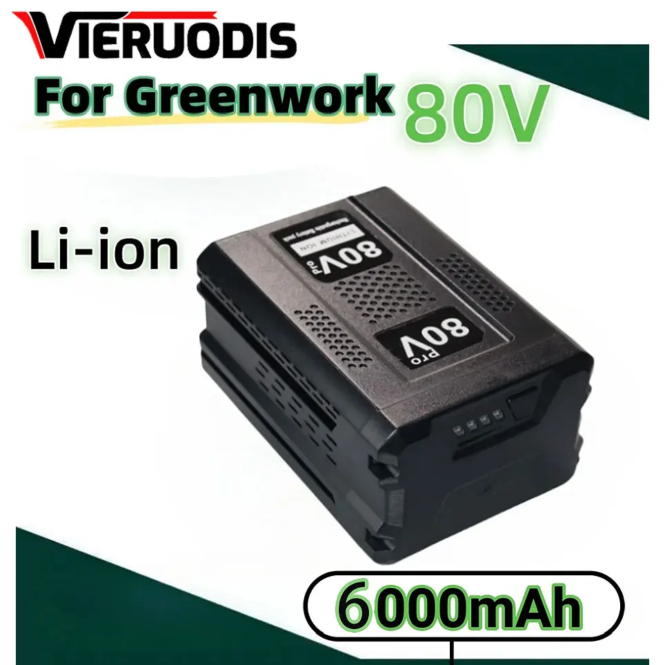 For Greenworks 80V Replacement Rechargeable Battery 6.0Ah Lithium Ion Battery for GBA80200 GBA80250 GBA80400 GBA80250 GBA80500
For Greenworks 80V Replacement Rechargeable Battery 6.0Ah Lithium Ion Battery for GBA80200 GBA80250 GBA80400 GBA80250 GBA80500