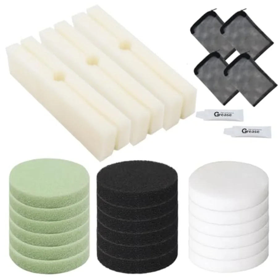 30pcs FX4 Canister Filter Media Replacement Kit Compatible with Fluval Fx4 Fx5 Fx6 Include Carbon Foam Filter Pads, Foam Block,
30pcs FX4 Canister Filter Media Replacement Kit Compatible with Fluval Fx4 Fx5 Fx6 Include Carbon Foam Filter Pads, Foam Block,