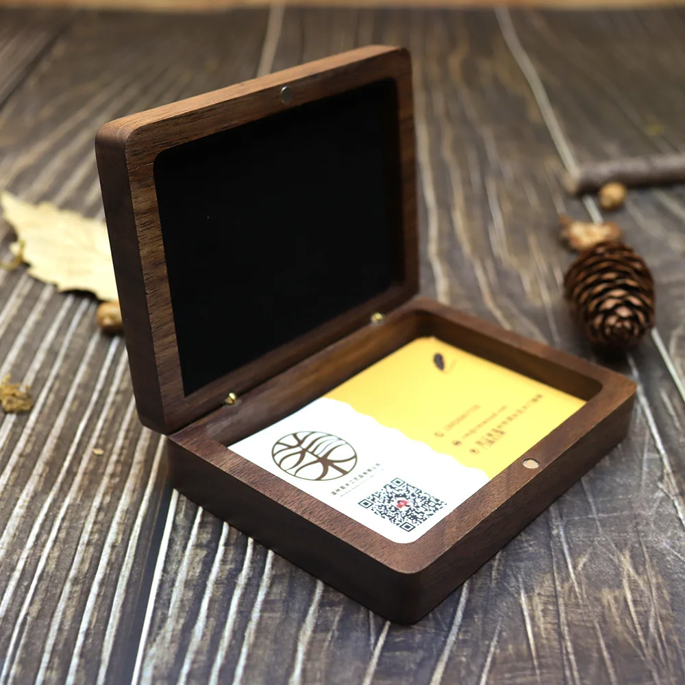 Wood Flip Cover Business Card Holder Portable Card Storage Box Wooden Card Case Packaging Box Customizable Corporate Gift
Wood Flip Cover Business Card Holder Portable Card Storage Box Wooden Card Case Packaging Box Customizable Corporate Gift